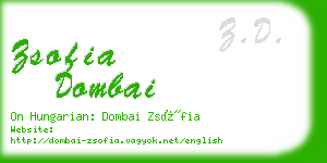 zsofia dombai business card